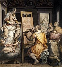 Giorgio Vasari - St Luke Painting the Virgin - WGA24311