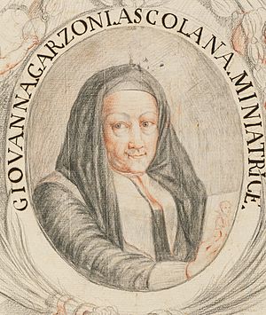Giovanna Garzoni self-portrait from Piante varie Harvard 45883317 cropped
