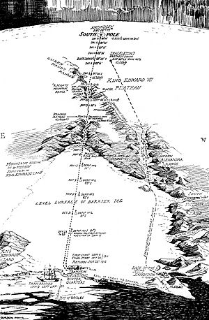 Gordon Home's Map of Amundsen's South Pole Expedition