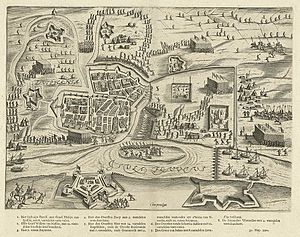 Het beleg van Zutphen (1591) door Prins Maurits - The siege of Zutphen in 1591 by Prince Maurice (Bartholomeus Willemsz. Dolendo)