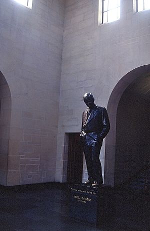 Interior of the Will Rogers Memorial