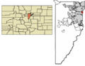 Jefferson County Colorado Incorporated and Unincorporated areas Lakeside Highlighted 0842495