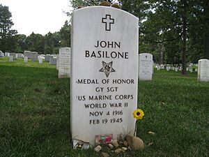 John Basilone headstone Arlington National Cemetery section 12 site 384