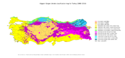 Koppen-Geiger Map TUR present with provinces