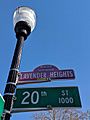 Lavender Heights Street Sign