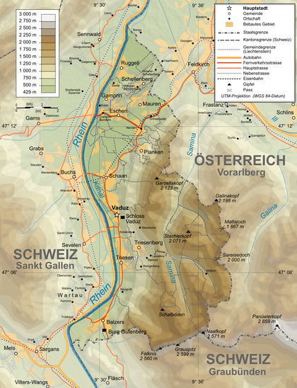 Liechtenstein topographic map-de