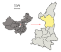 Location of Yan'an Prefecture within Shaanxi (China)