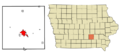 Mahaska County Iowa Incorporated and Unincorporated areas Oskaloosa Highlighted