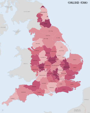Map of England 1086