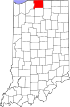 State map highlighting St. Joseph County