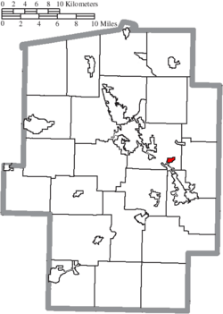 Location of Barnhill in Tuscarawas County