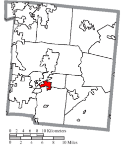 Location of South Lebanon in Warren County