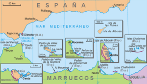 Mapa del sur de España neutral