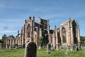 Melrose Abbey from the south-east