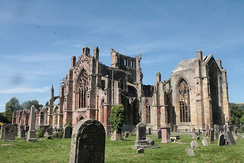Melrose Abbey from the south-east