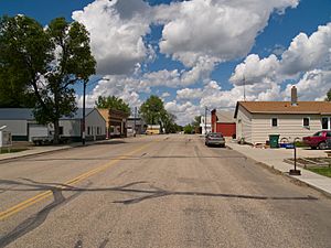 Street scene in Mercer, North Dakota