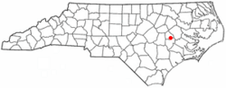 Location of Hookerton, North Carolina