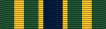 Width-44 green ribbon with central width-8 flag blue stripe flanked by a pair of width-2 yellow stripes. At distance 6 from the edges are a pair of width-4 yellow stripes.