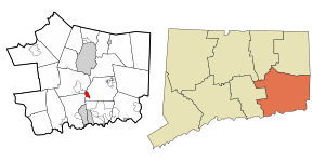 Location in New London County, Connecticut