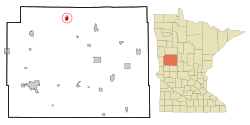 Location of Vergas, Minnesota
