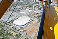 Overhead shot of Georgia Dome, New Falcons stadium construction site April 25, 2014