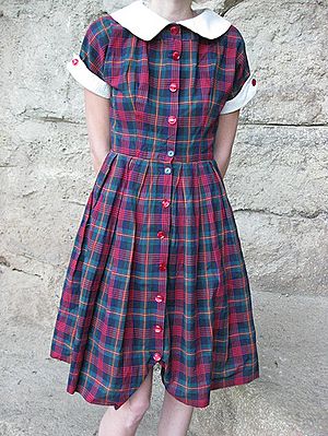 Plaid 1950s Shirtwaist dress