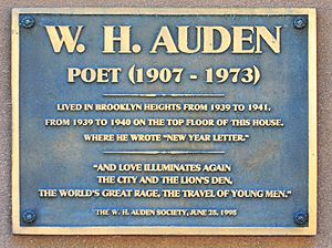 Plaque to W.H. Auden, Brooklyn Heights 01 (9420506021)