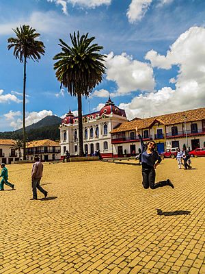 Central square of Zipaquirá