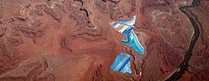 Potash evaporation ponds near Moab, Utah