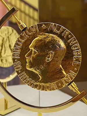 President Jimmy Carter's 2002 Nobel Peace Prize - Bronze Medal - At Visitor's Center - Plains - Georgia - USA (34208881752).jpg