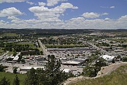 View of Rapid City from a nearby hill