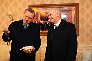 Recep Tayyip Erdoğan and George Papandreou, Erzurum January 2011 08