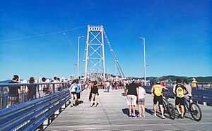 Reinauguração da ponte - cabeceira continental