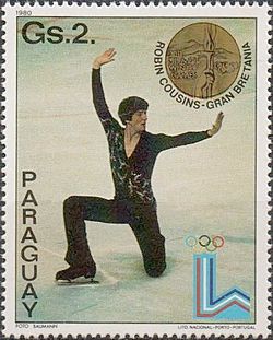Robin Cousins 1980 Paraguay stamp 2.jpg
