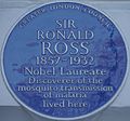 Ronald Ross 18 Cavendish Square blue plaque