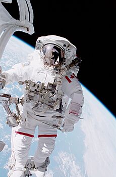 STS 100 Hadfield EVA