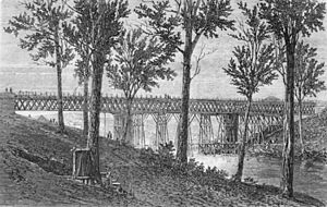 StateLibQld 1 112152 Sketch of the railway bridge over the Bremer River on the Ipswich line, ca. 1866