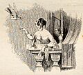Tail-piece of Lady and Pigeon Post from Yarrell History of British Birds 1843