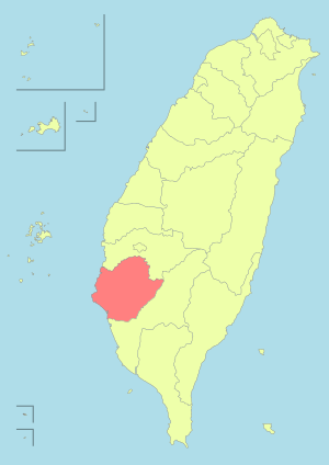 Location of Tainan City