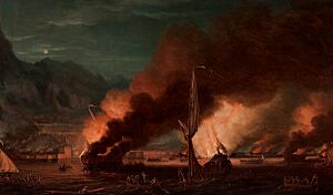 Thomas Whitcombe Batteries destruction1782c