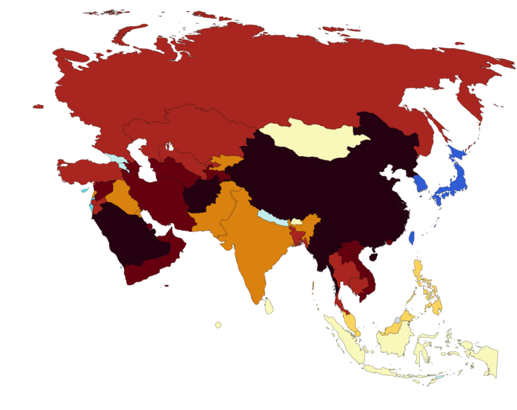 V-Dem Democracy Indices 2023 Asia
