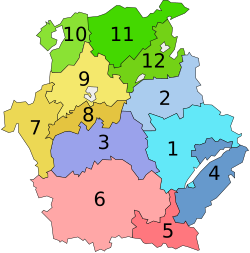 West Macedonia Municipalities Numbered