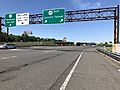 2018-07-08 14 42 02 View east along New Jersey State Route 495 (Lincoln Tunnel Approach) at the exit for New Jersey State Route 3 (Secaucus) in Secaucus, Hudson County, New Jersey