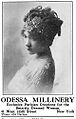Ad for Odessa Millinery