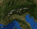 Alps from space
