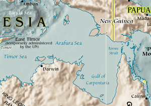 Arafura Sea map