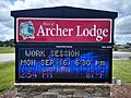 Archer Lodge town sign