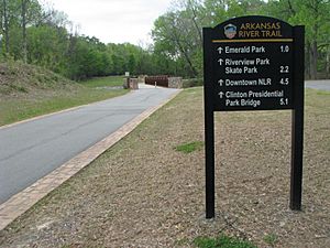 Arkansas River Trail in Burns Park.