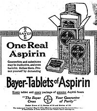 Bayer Aspirin ad, NYT, February 19, 1917