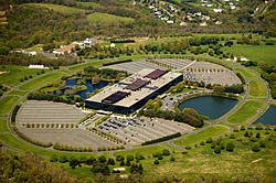 Aerial view of Bell Labs